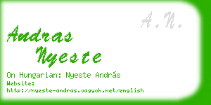 andras nyeste business card