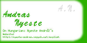 andras nyeste business card